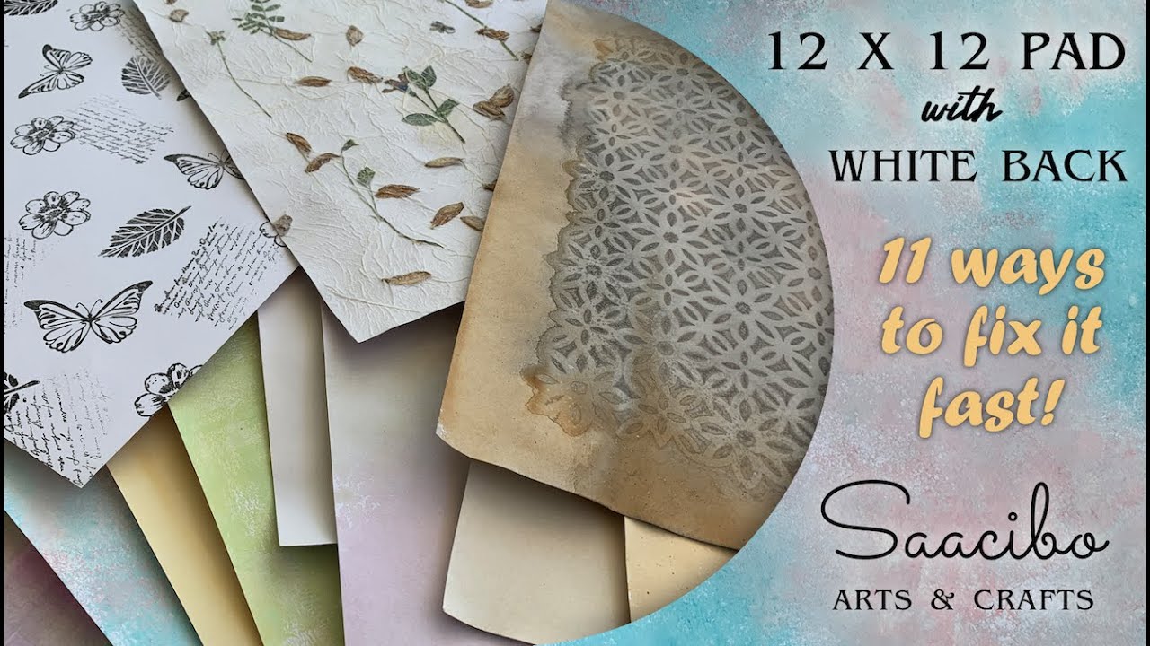 11 Quick Fixes Of White Back on 12x12 Papers #junkjournalinspiration