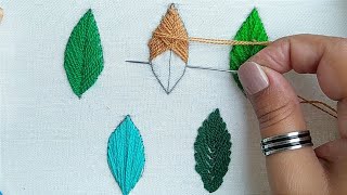 5 types of leaf filling stitches for beginners/Easy and Simple Stitches