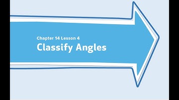 My Math Chapter 14 Geometry: Lesson 4 - Classify Angles