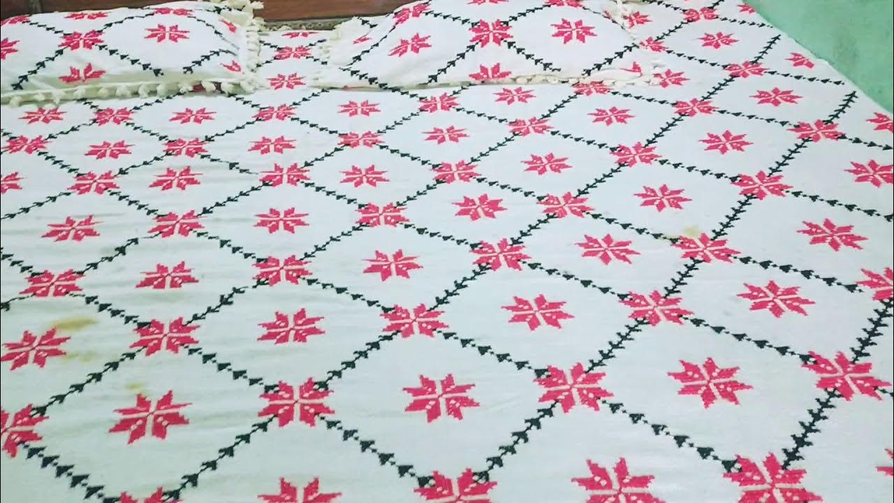 Bedsheets design double bed Chadar design do suti chadar YouTube