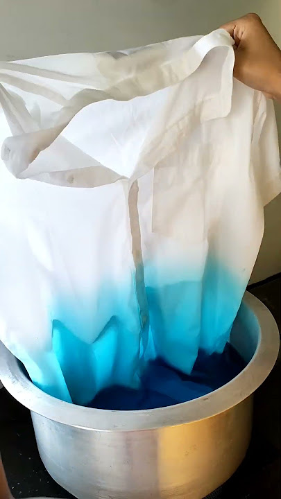 OMBRE DYE ON COTTON SHIRT 😍#youtubeshorts #viral #diy