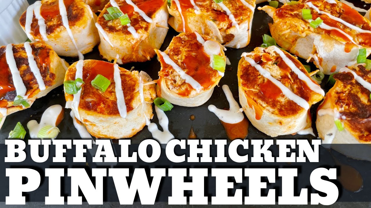 Buffalo Chicken Pinwheels -- Appetizers on the Pit Boss Griddle