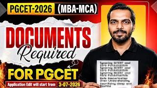 Edit Option🔥| Documents Required for Verification | PGCET MBA-MCA 2026 #pgcet2026
