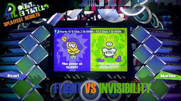 Splatoon 2 Flight vs Invisibility Splatfest Results