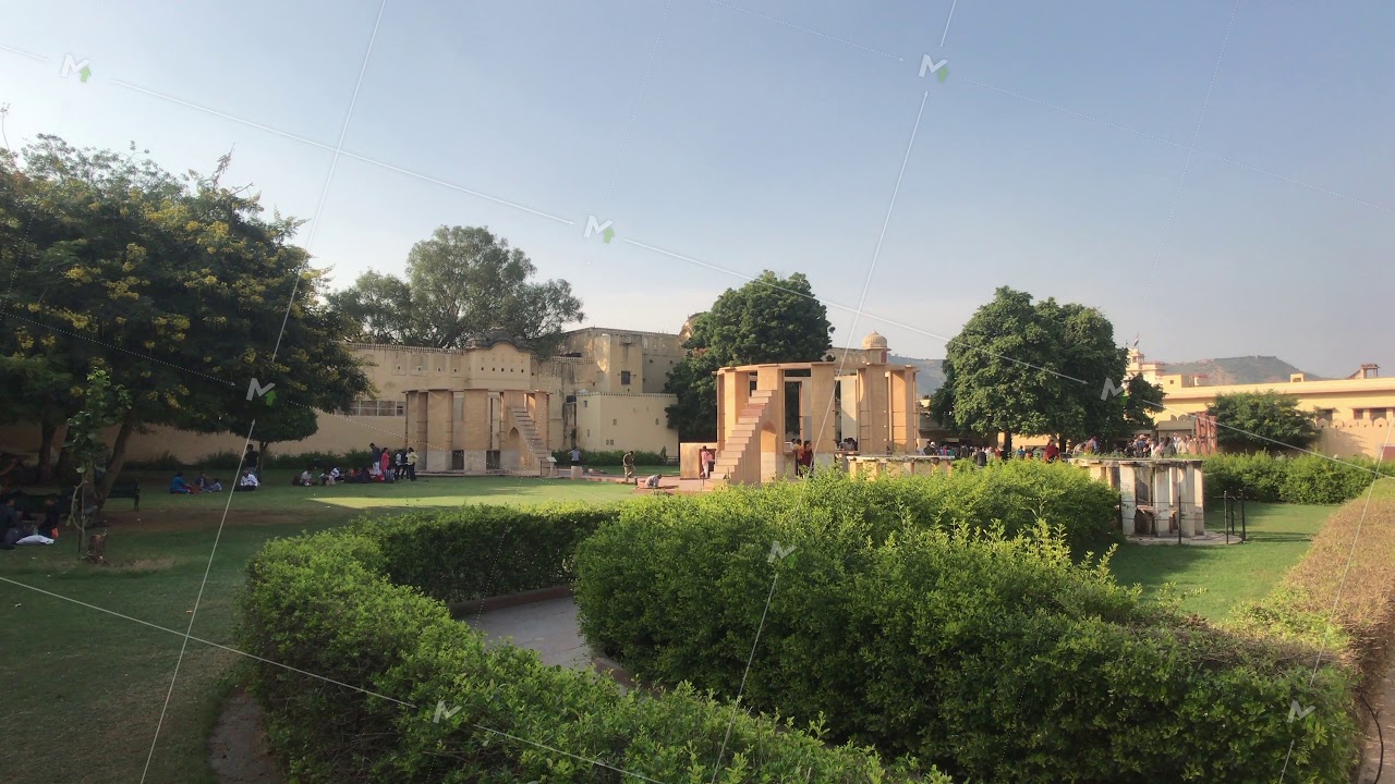 Jaipur, India - November 04, 2019: Jantar Mantar tourists inspect