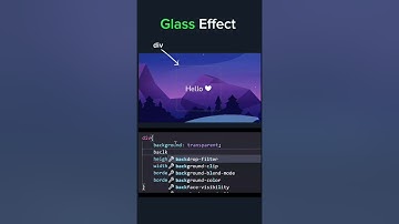Glass ✨ Effect using #html #css | #shorts #coding #webdevelopment @Sde-snippets