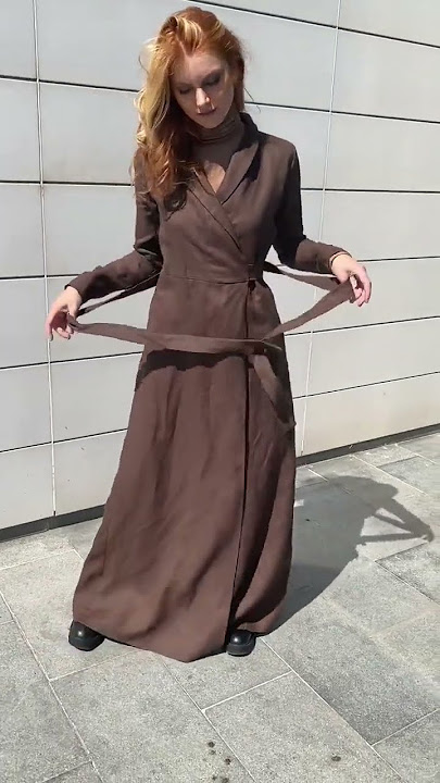 Linen Dress and Pants Set, Linen Clothing for Women, Fall Linen Dress, Linen Cropped Pants, Fall
