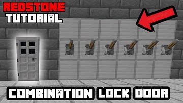 How to Make a Combination Lock Door in Minecraft! (Redstone Tutorial)