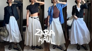 (ZARA HAUL) in the journey to find the perfect white cotton midi skirt!