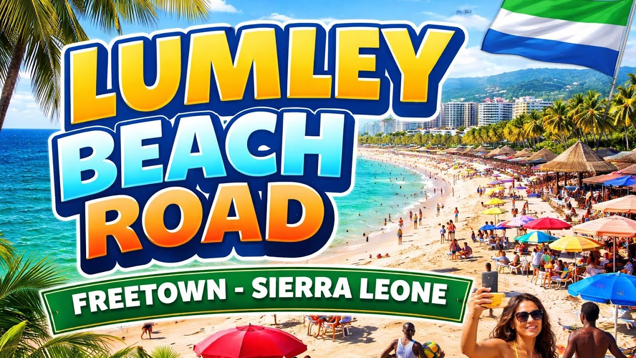 THE BEAUTIFUL LUMLEY BEACH ROAD IN FREETOWN SIERRA LEONE WEST AFRICA 