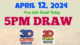 Lotto Result Today 5pm draw April 12, 2024 Swertres Ez2 PCSO#lotto