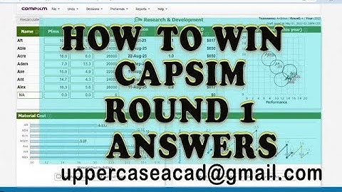 Best CAPSIM round 1 answers[2025]