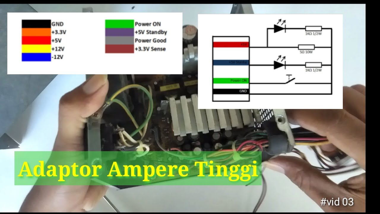 Mengubah Power Supply PC jadi Adaptor / Charger Aki YouTube