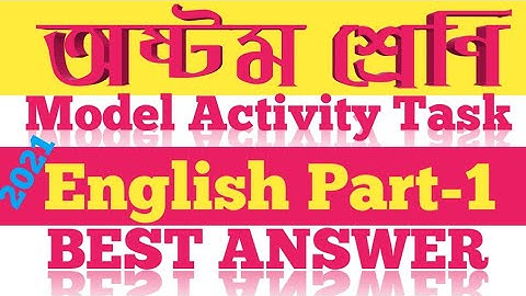 Class-8 English Model Activity Task Part-1