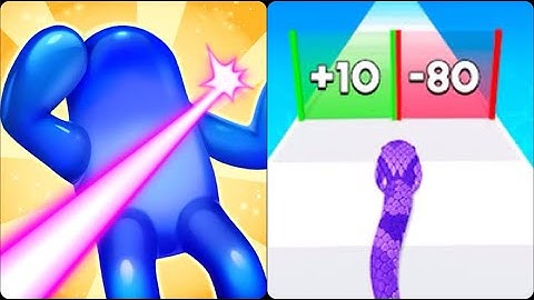 Snake Run Race 3D vs Blob Shooter 3D ❤Walkthrough Android IOS Gameplay DJ666