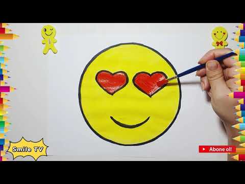 Emoji Çizimi / Kalpli Emoji Çizimi / Kalpli Emoji Nasıl Çizilir?