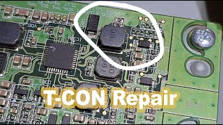 Samsung LED TV has no image. ( TCON repair).