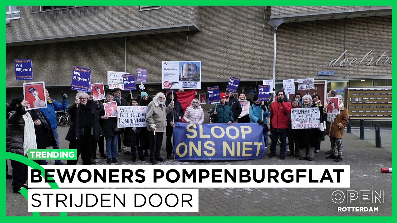 Bewoners Pompenburgflat strijden door: ‘Het is bezopen om dit te slopen’ | TRENDING
