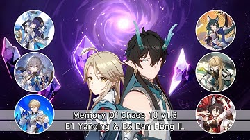 E1 Yanqing & E2 Dan Heng Imbibitor Lunae - Honkai Star Rail Memory Of Chaos v1.3.1 Stage 10