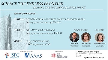 Science the Endless Frontier: Shaping the Future of Science Policy (Writing Workshop)