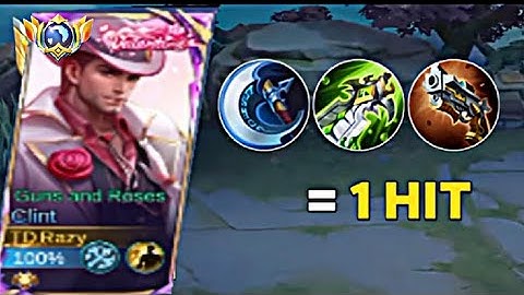 CRAZY DAMAGE ONE SHOT BUILD CLINT MLBB#razy #mobilelegends #clint