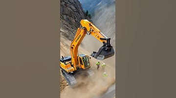 Excavator Saves the Day – Unbelievable! 🚜🔥 #excavator #building #dangerous #crash