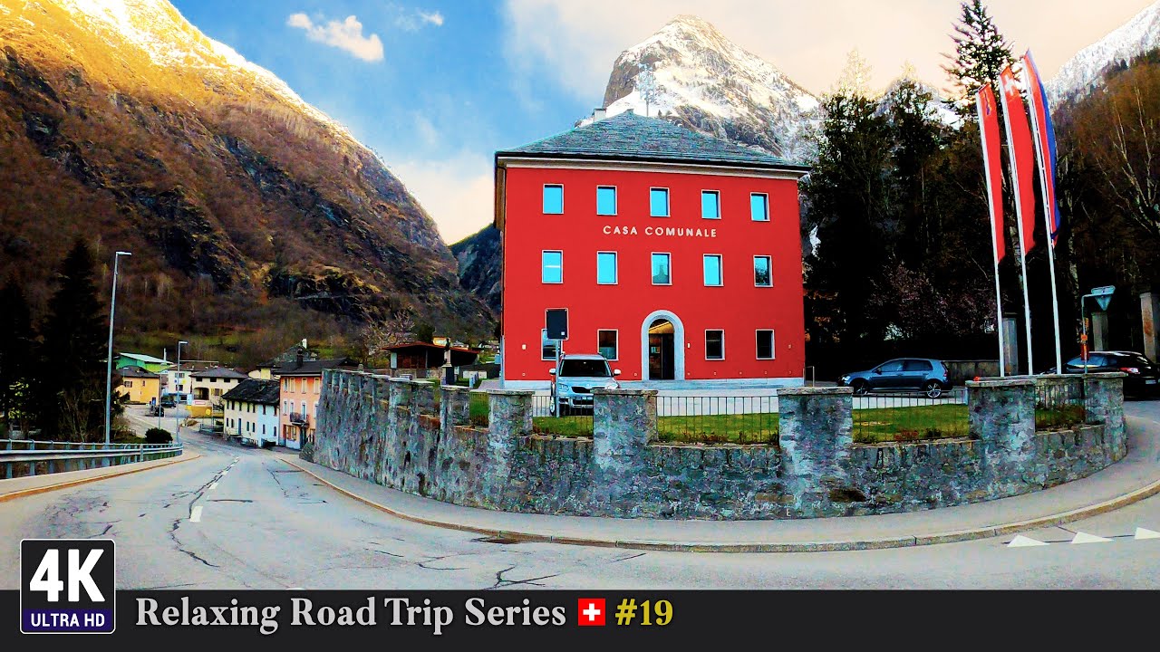 Relaxing Road Trip Series in Switzerland 🇨🇭 Ep#19 - Epic Drive & Walk From Brissago To Blenio Ticino