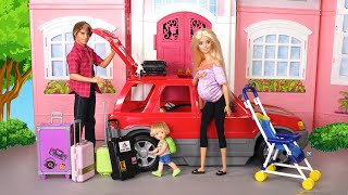 Familia Barbie y Ken Empacan Sus Maletas Para Vacaciones