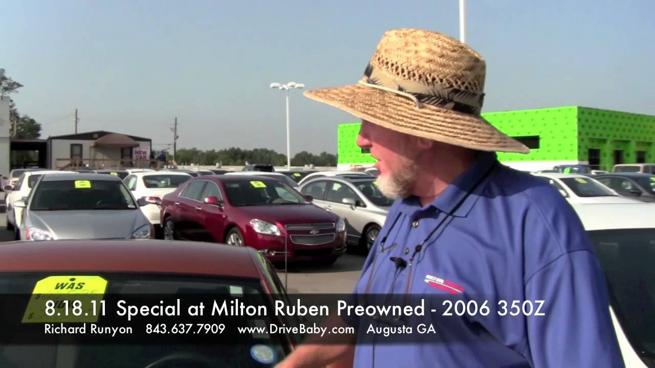 8 18 11 Milton Ruben Used Car Special 2006 350z Youtube