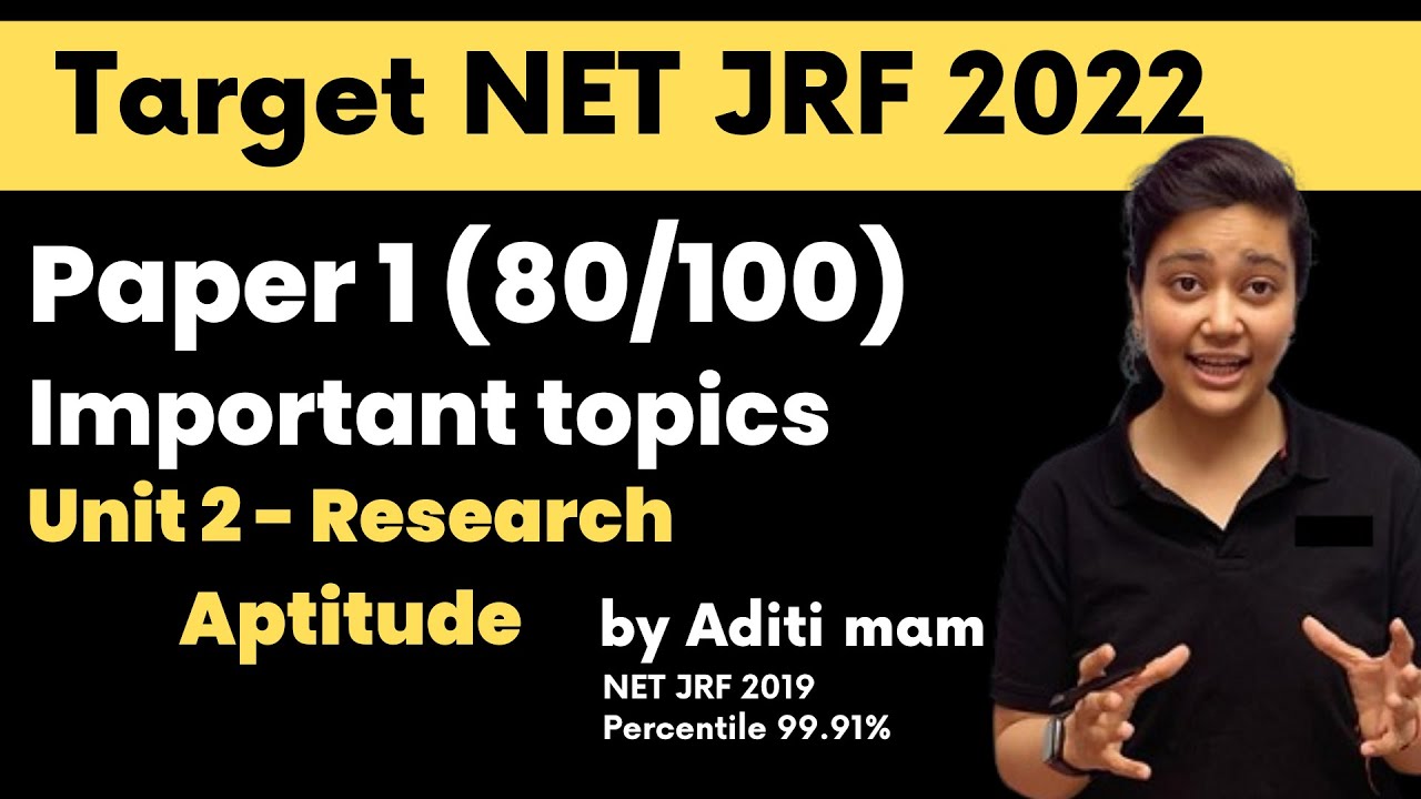 Research Aptitude  Important Topics for NTA UGC-NET Paper 1 |Target NET JRF 2022 | By Aditi Mam