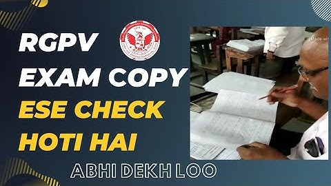 RGPV EXAM ANSWER SHEET KESE CHECK HOTI HAI 🤔// rgpv answer sheet kese check hoti hai