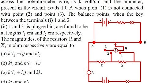 A potentiometer circuit is set up as shown. The potential gradient across the potentiomete