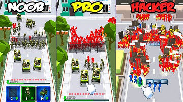 City Defense - Police Games! - NOOB vs PRO vs HACKER