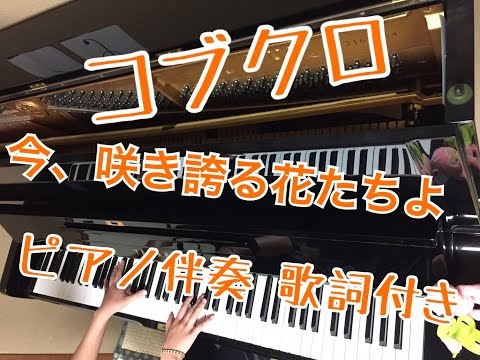 コブクロ　今、咲き誇る花たちよ　 ピアノ伴奏　歌詞付き。