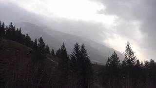 Snowing in Canmore