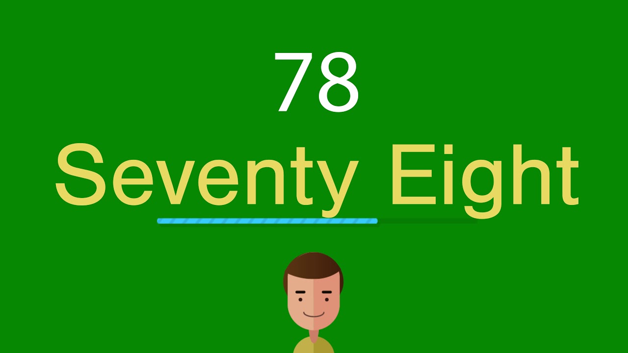 Como dizer 78 em inglês - YouTube