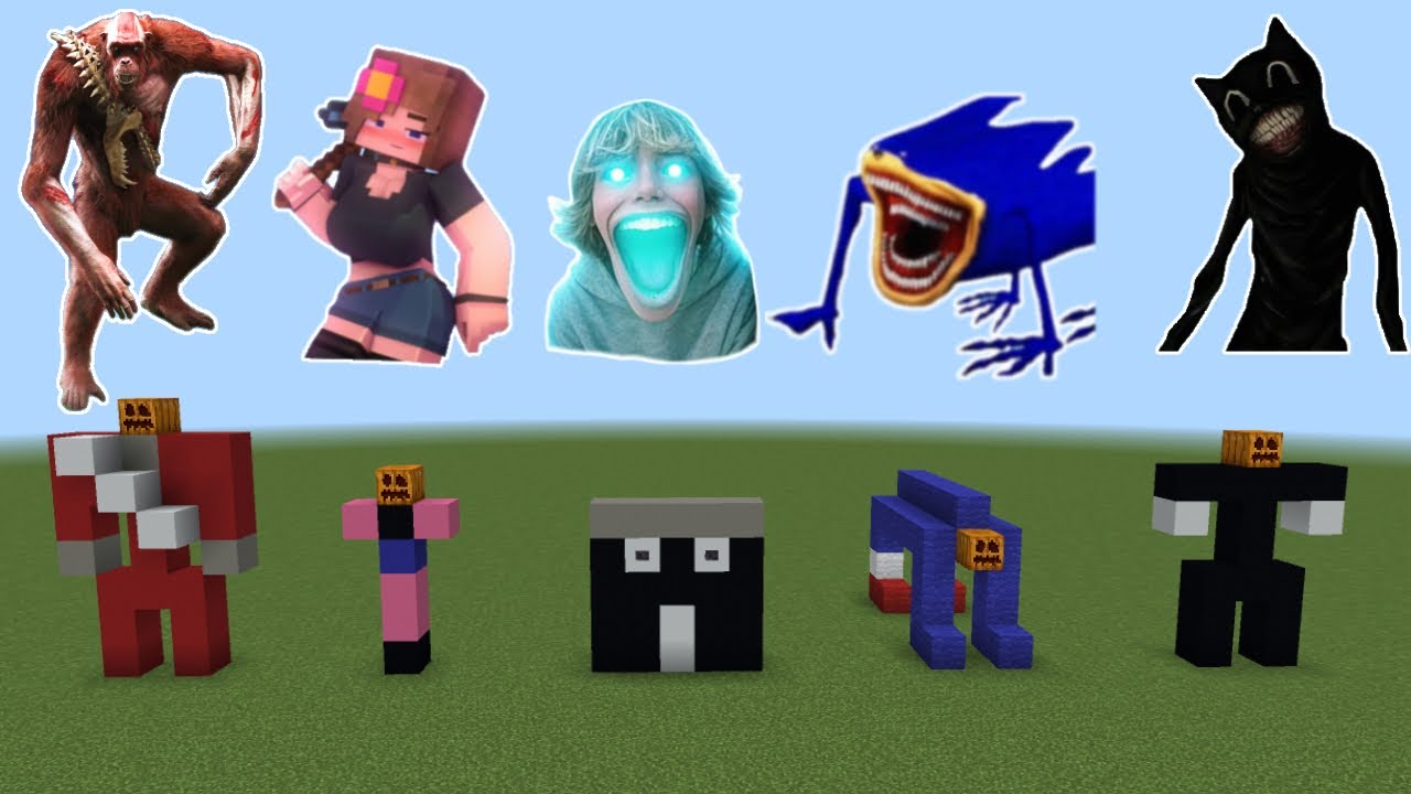 NEVER SPAWN Skar King Jenny Dweller SCP67 Shin Sonic Cartoon Cat in Minecraft