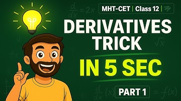 Differentiation Trick💡| Solution in 5 Seconds | MHT-CET Class 12 Maths | Maharashtra Board