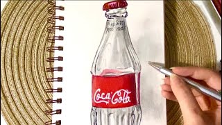 رسم كوكاكولا واقعي |رسم واقعي |draw cocacola