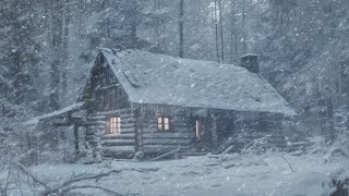 Haunting Blizzard Sounds &amp; Lonely Wind | Snowy White Noise at the Desolate Cabin | Sleep and Relax