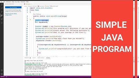 Exam Pass Fail Checking Program With Absent Days! ( Simple Java Program )