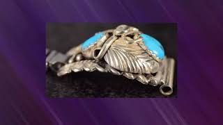 Vtg 5-1/2" Native American Turquoise Navajo Watch Band Sterling Silver 925 12mm
