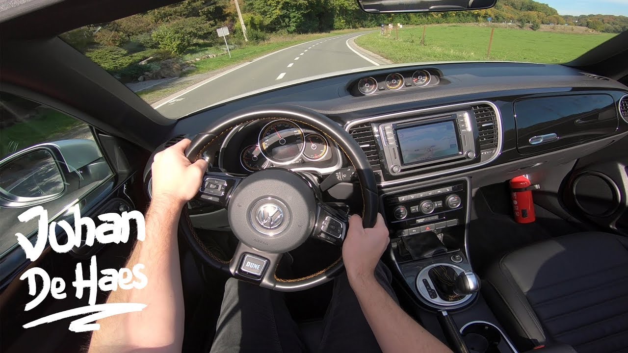 VW Beetle Cabrio Dune 1.4 TSI 150 hp POV test drive