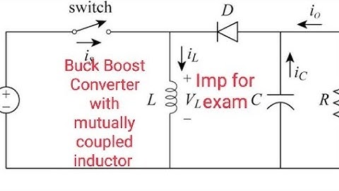 buckboost converter with mutually coupled inductor (power electronics) #gate2023 #gate #exam