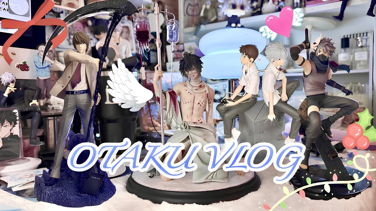 [오타쿠 브이로그] 좋아하는건 다 비싸다🩸 1nn만원어치 택배깡💲 행복단위=피규어인 주인장,,🫟 • 택배깡 • 데스노트 • 슬로우데미지 • 에반게리온 • 카카시