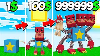 ПРОКАЧАЛ БОКСИ БУ ОТ 1$ ДО 1.000.000$ В МАЙНКРАФТ! PROJECT PLAYTIME BOXY BOO В MINECRAFT!