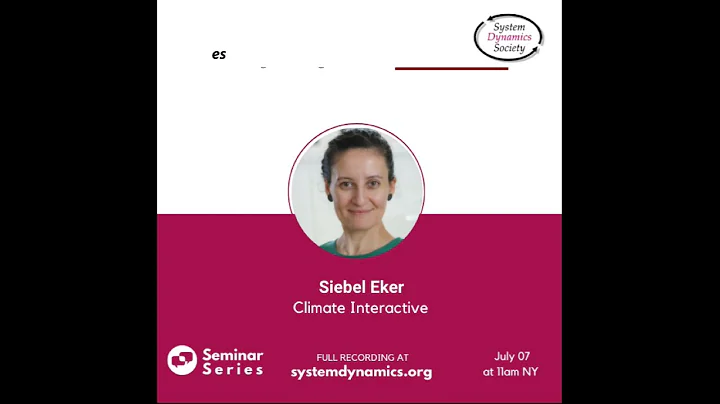 SDS Webinar on Climate Change - Siebel Eker of Climate Interactive