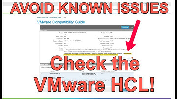 Using the VMware Hardware Compatibility List