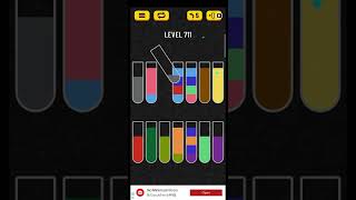 Water sort game level 711 and level 712