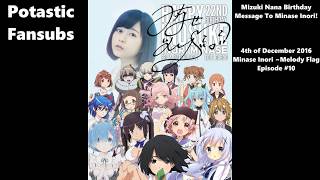 [Melody Flag] Mizuki Nana Birthday Message For Minase Inori! [Potastic Fansubs]